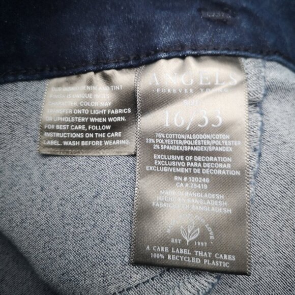 Angels Forever Young Everluxe Shape Ladies Size 16/33 Dark Wash Skinny Jeans - Picture 5 of 13